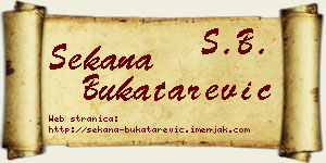 Sekana Bukatarević vizit kartica